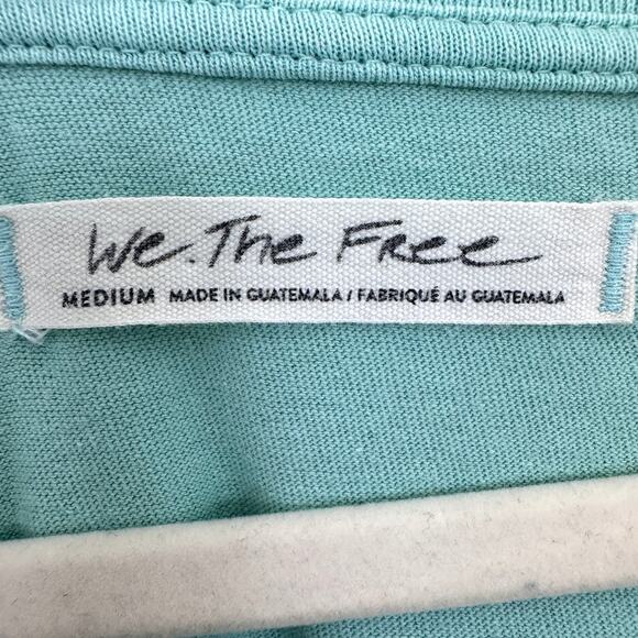 Free People We The Free Womens 213 Vintage Wash Top Size M Relax Fit Cotton Mint - Picture 3 of 7